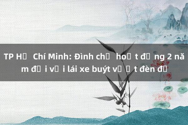 TP Hồ Chí Minh: Đình chỉ hoạt động 2 năm đối với lái xe buýt vượt đèn đỏ