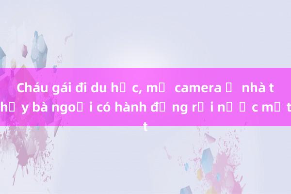 Cháu gái đi du học， mở camera ở nhà thấy bà ngoại có hành động rơi nước mắt