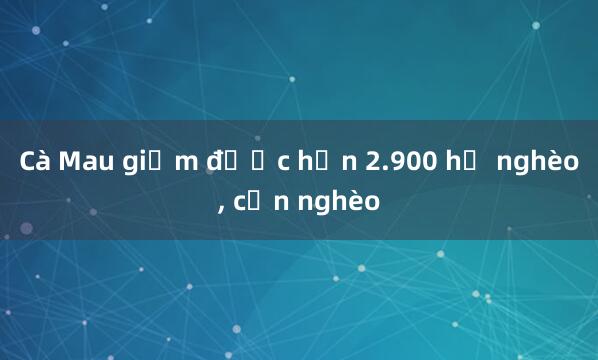 Cà Mau giảm được hơn 2.900 hộ nghèo， cận nghèo