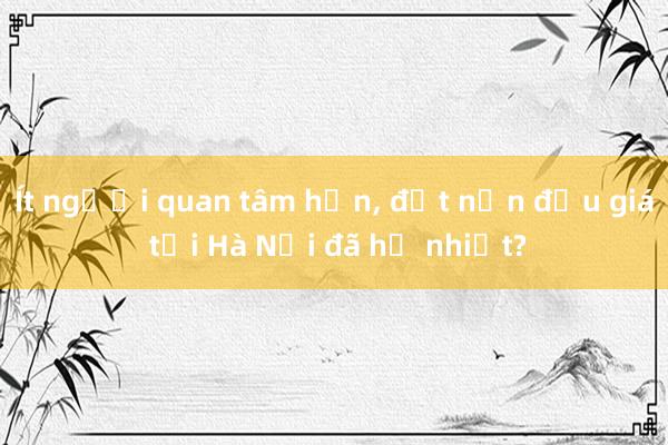 Ít người quan tâm hơn， đất nền đấu giá tại Hà Nội đã hạ nhiệt?